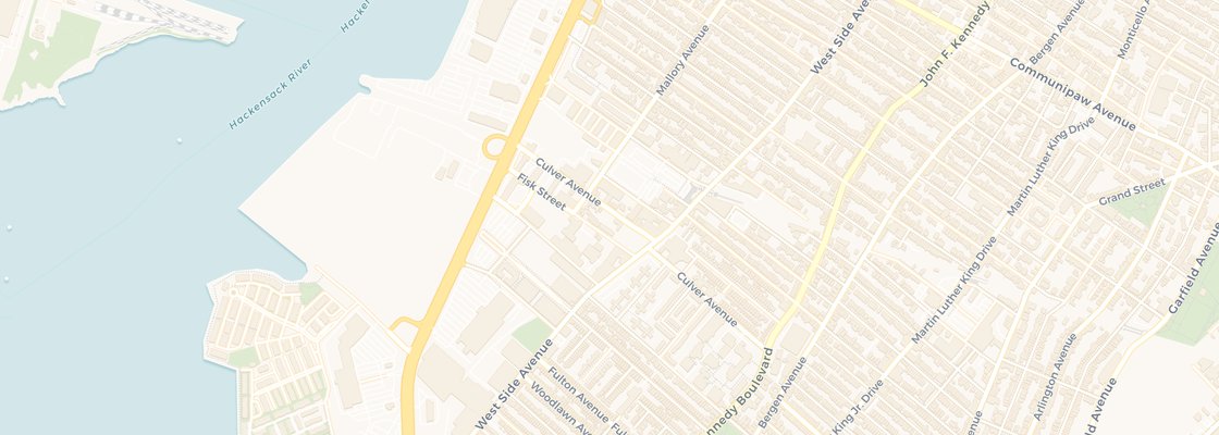 Street map of Jackson Hill, Jersey City