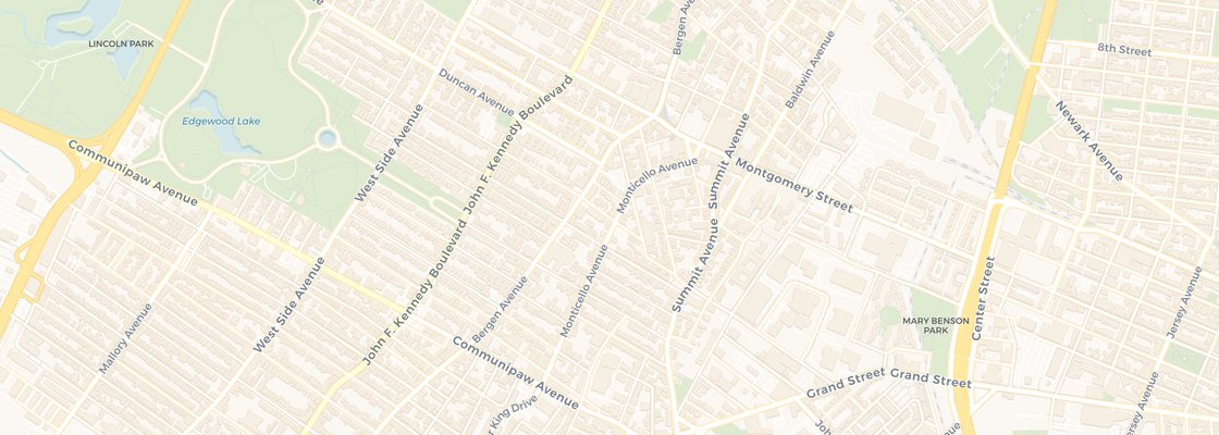 Street map of Lafayette Industrial, Jersey City