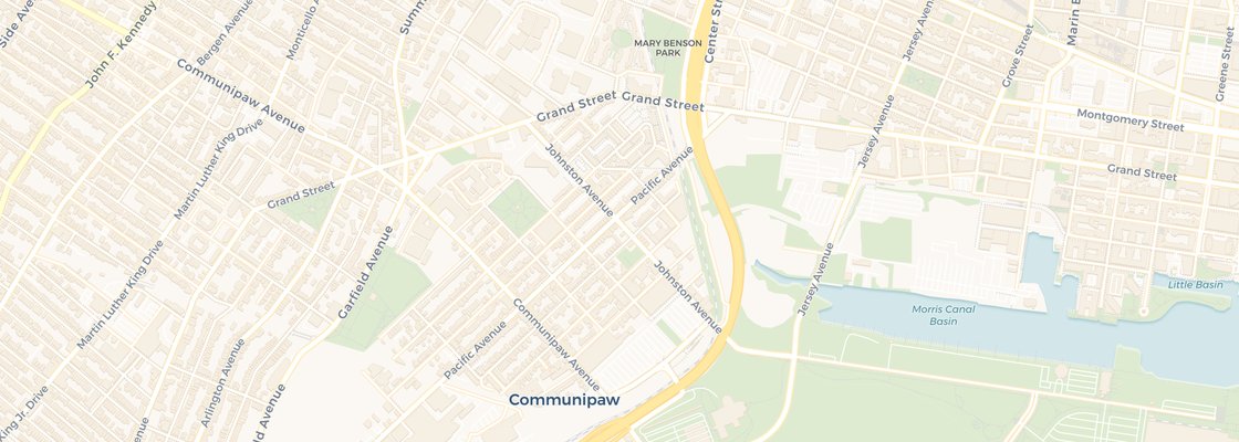 Street map of Liberty State Park, Jersey City