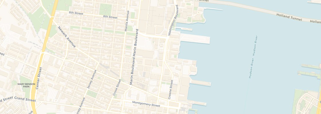 Street map of Palus Hook, Jersey City