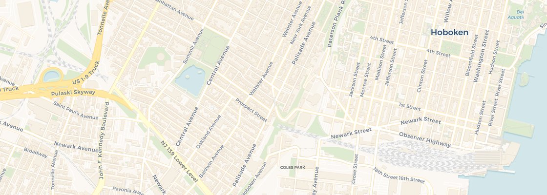 Street map of Van Leer, Jersey City