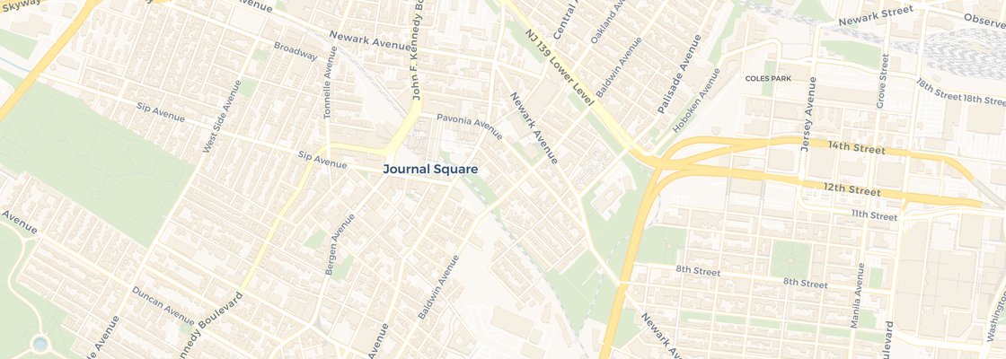 Street map of Village, Jersey City