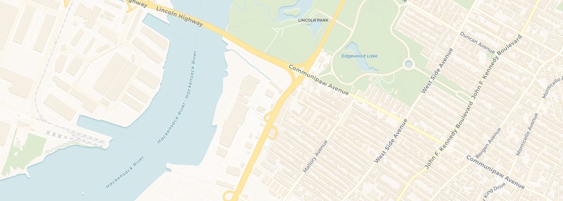Street map of Bayside, Jersey City