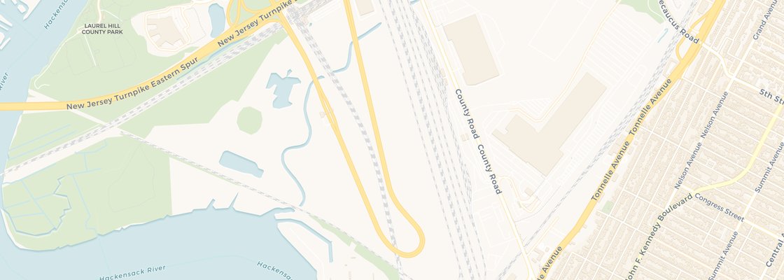 Street map of Meadowlands, Jersey City