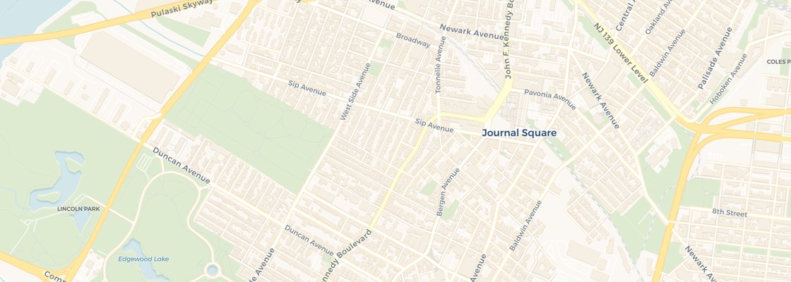Street map of St. Aedens, Jersey City