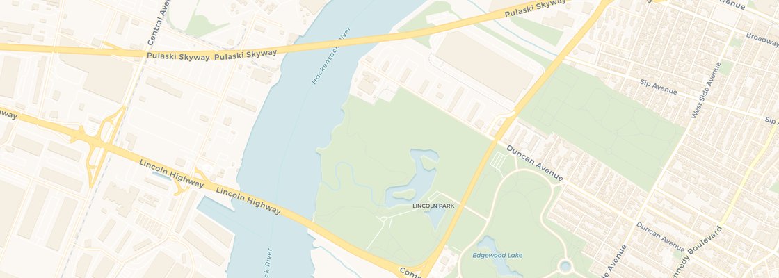 Street map of Lincoln Park, Jersey City
